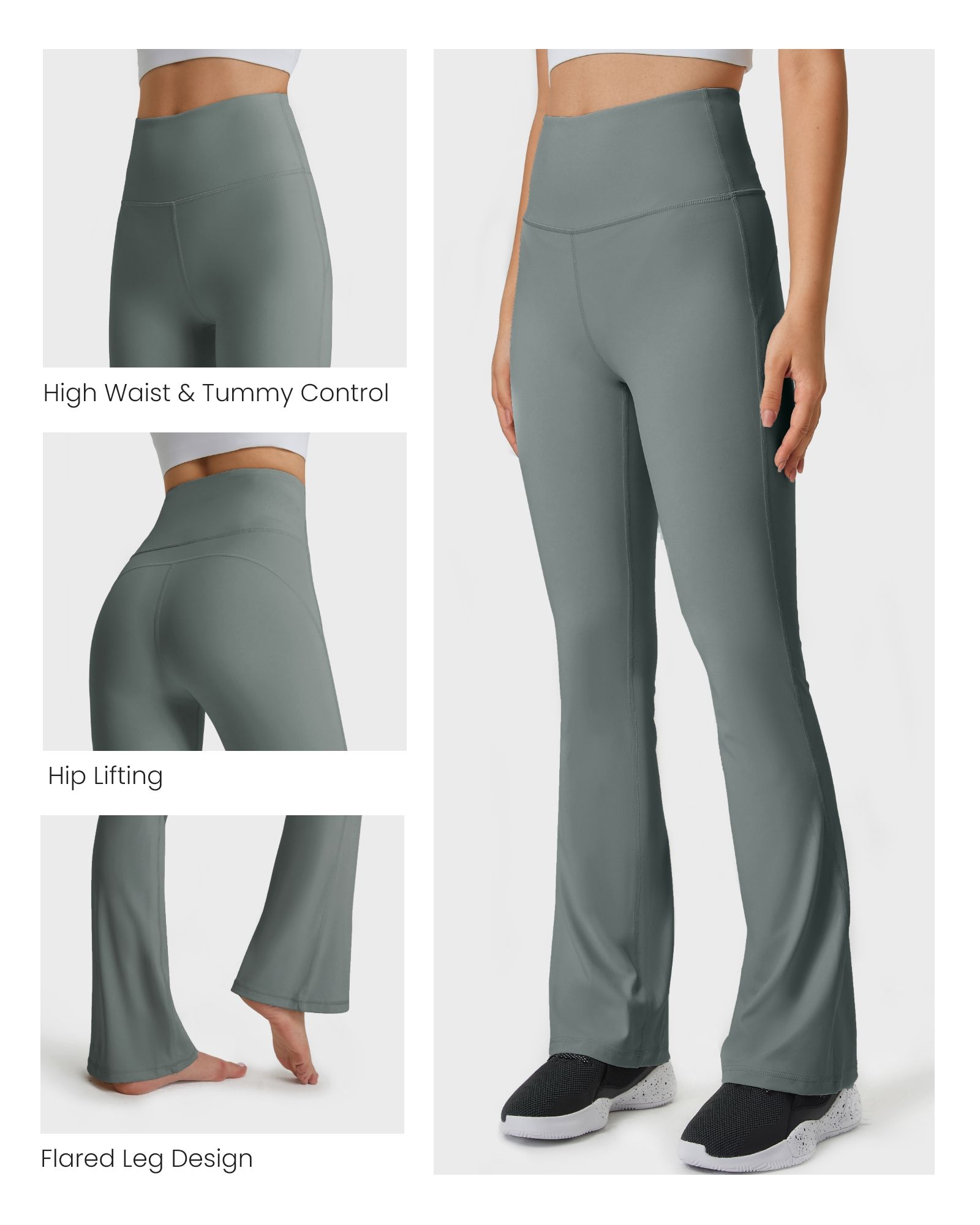 【61】FITOP Flare Yoga Pants for Women Buttery Soft High Waist Bootcut Pants Workout Leggings