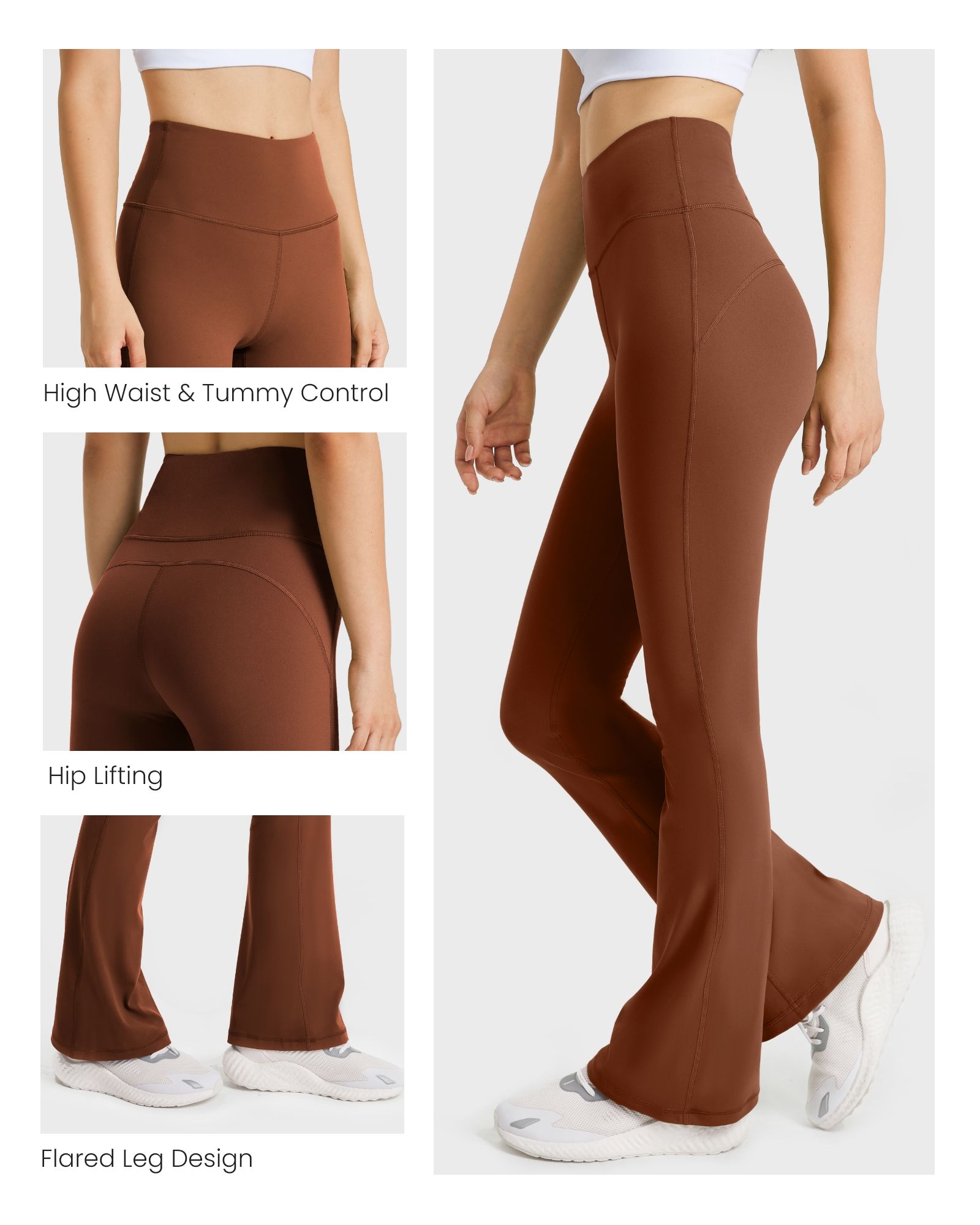 【61】FITOP Flare Yoga Pants for Women Buttery Soft High Waist Bootcut Pants Workout Leggings