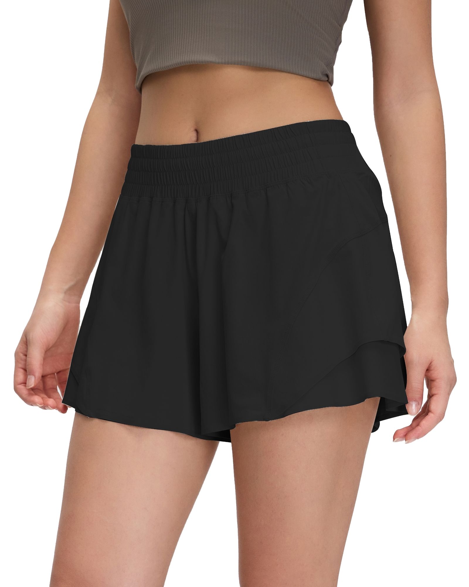 FITOP Women's High Waisted Running Shorts
