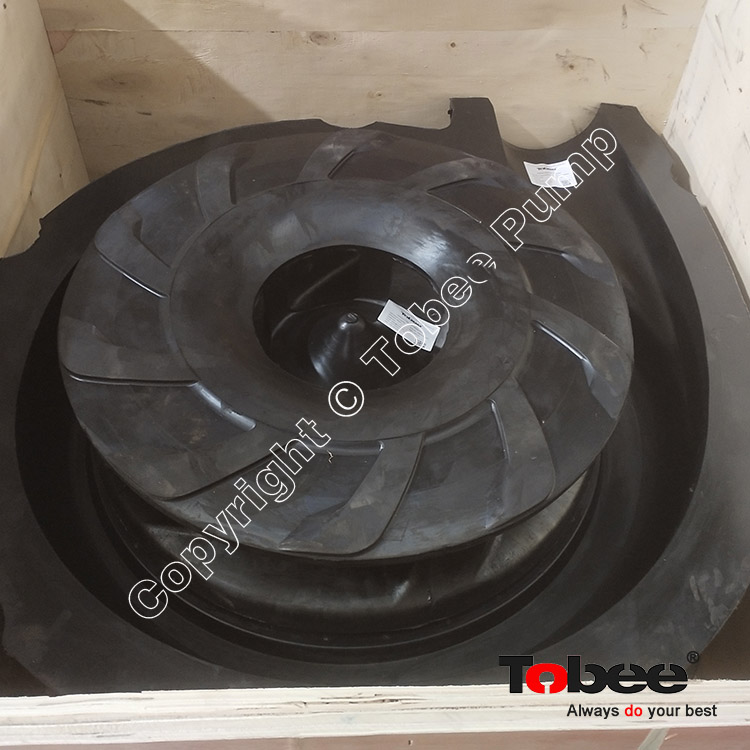 Rubber lined pump impeller F6147R55