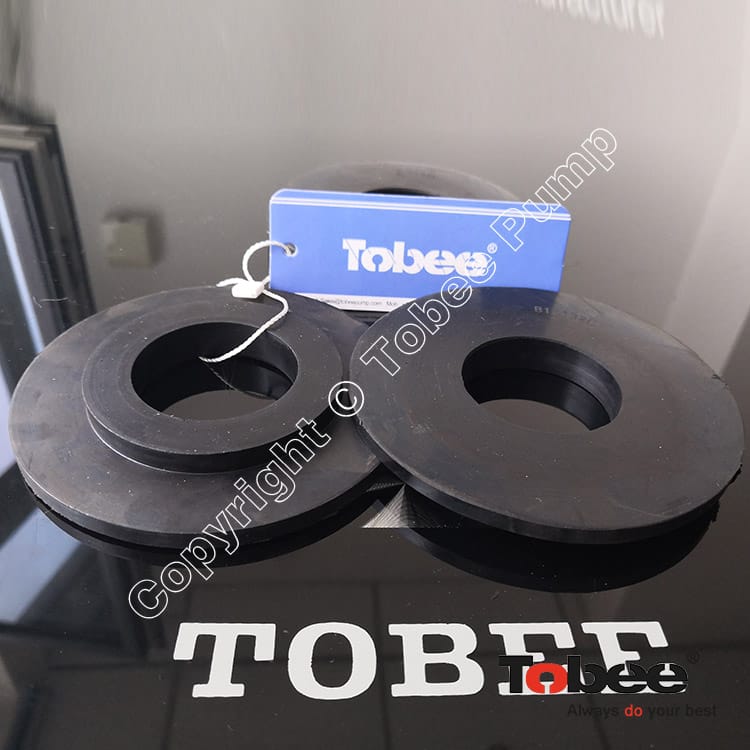 Slurry pump rubber seal