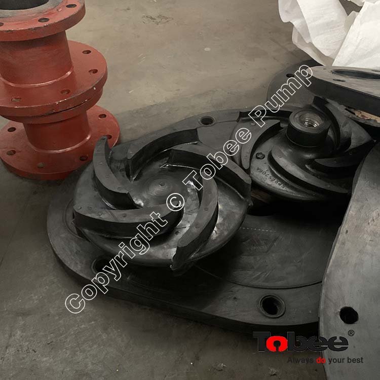 Vertical spindle pump rubber impeller