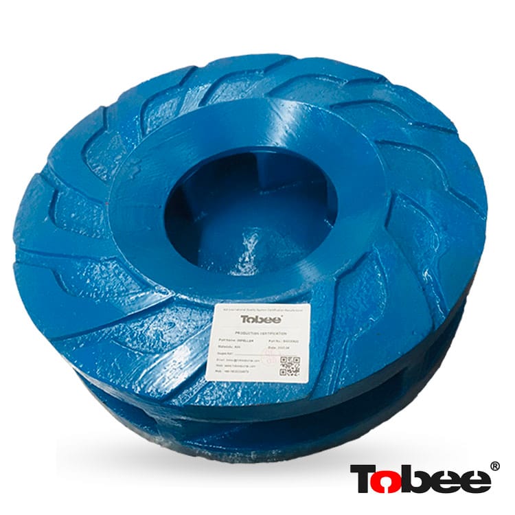 6-Blades Pump impeller E4058A05 installed on 6/4D-AH mining slurry pumps