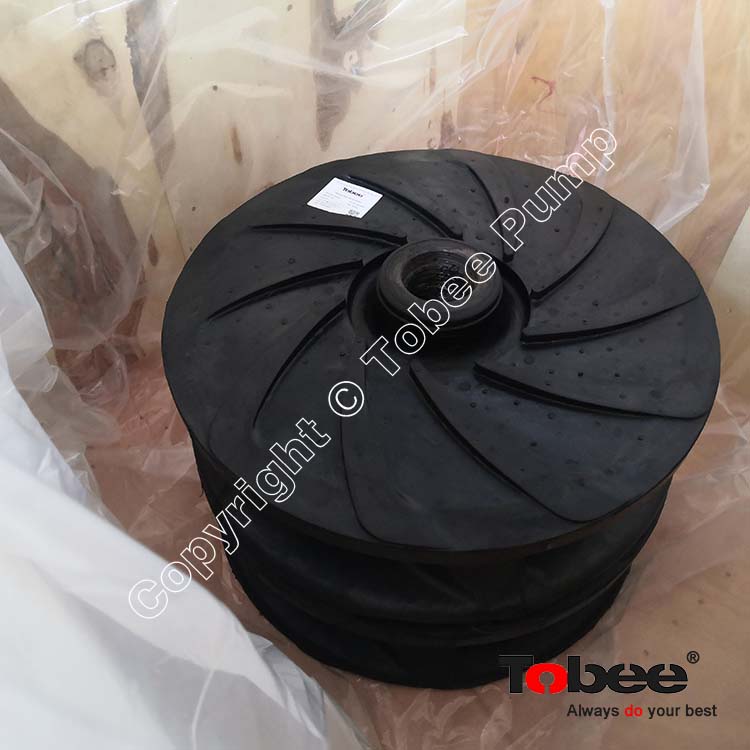 Acidic waste water mixture fine clay solids pump with rubber impeller F6147R55