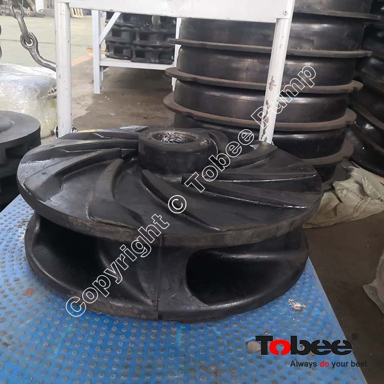 Acidic waste water mixture fine clay solids pump with rubber impeller F6147R55