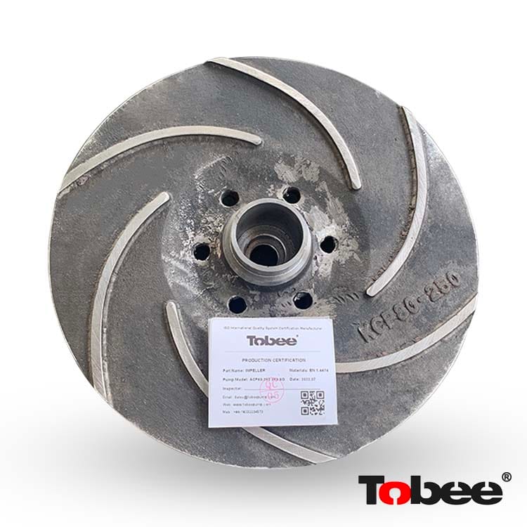 Andman&reg; Centrifugal Pulp Pump Parts ACP 80-250 3+3 SO Impeller