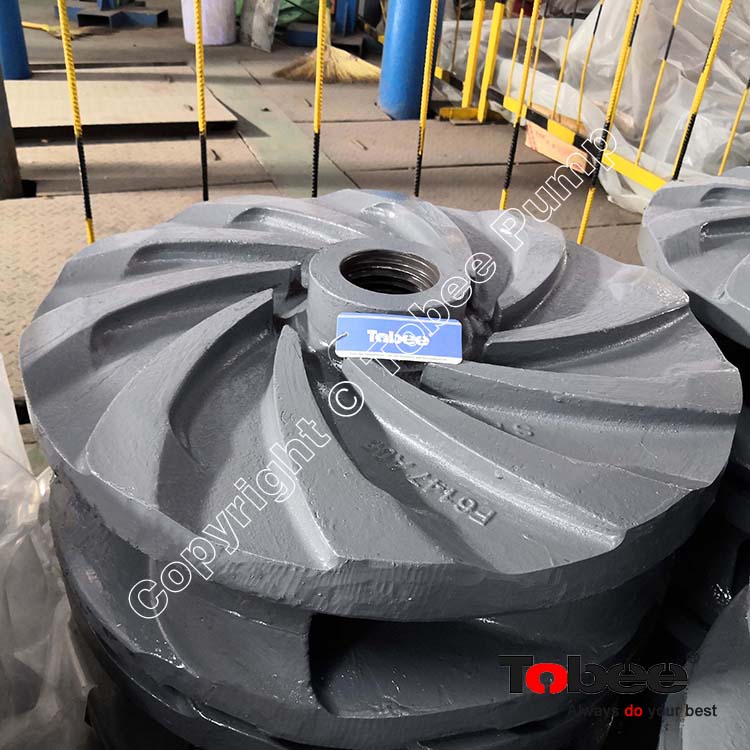 China Minerals Process Pump Spare Parts Impeller with grey paint