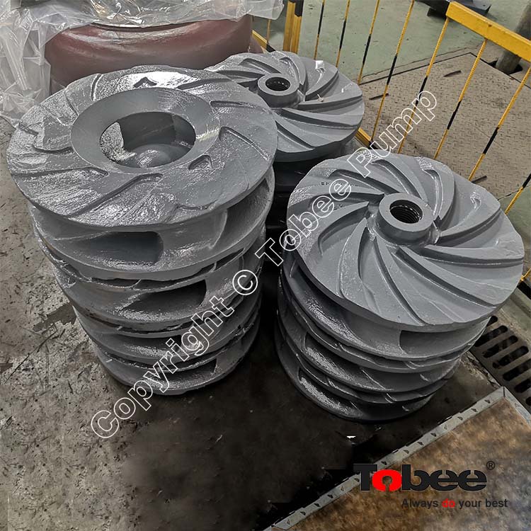 China Minerals Process Pump Spare Parts Impeller with grey paint