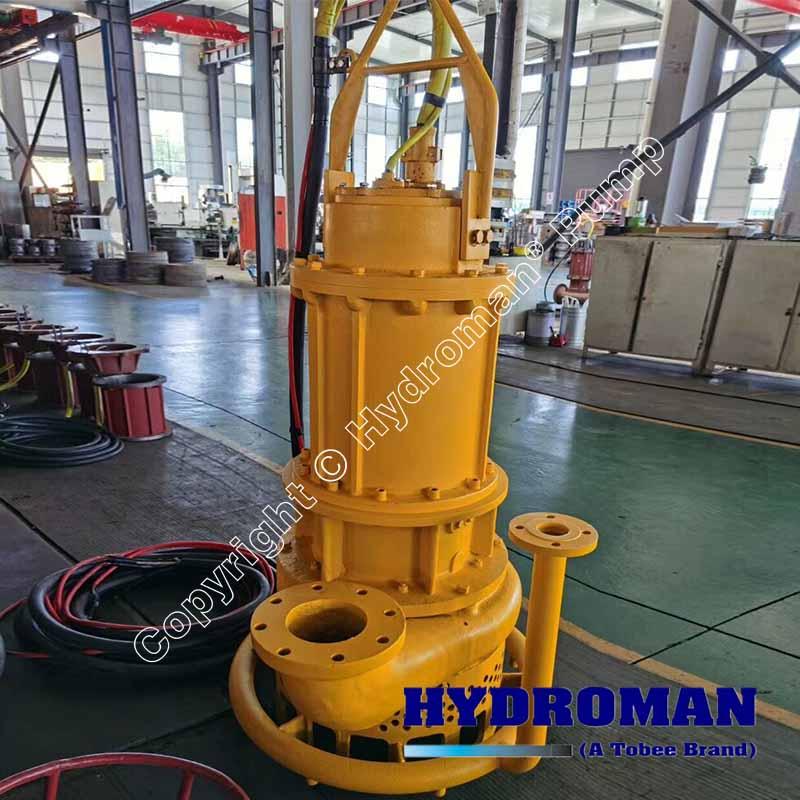 Submersible sand pump with water jet ring
