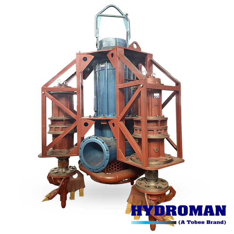 Submersible Heavy Duty Slurry Pump with Side Cutter Heads for Dredging Sand