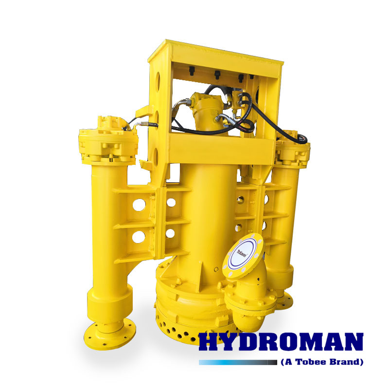 Hydraulic Submersible Sludge Pump with Side Agitators for Dredging of Canals