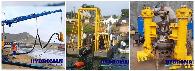 Hydraulic Submersible Sludge Pump with Side Agitators for Dredging of Canals