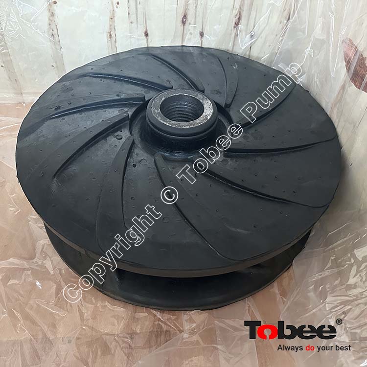 waste slurry pump spare parts rubber impeller
