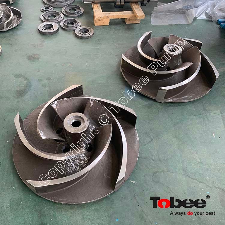 Waste paper pump impeller