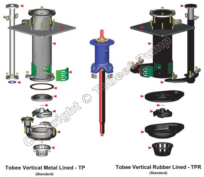 65QV-SPR Rubber Lined Vertical Slurry Pump