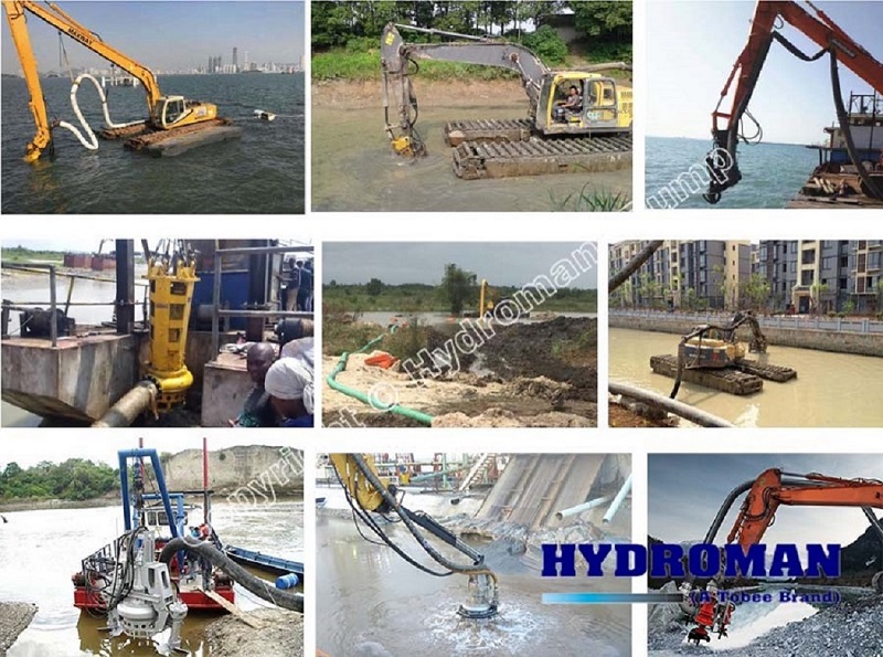 Electric Submersible Silt / Sand / Clay Dredging Pump with Water Jet Ring or Cutter Ring