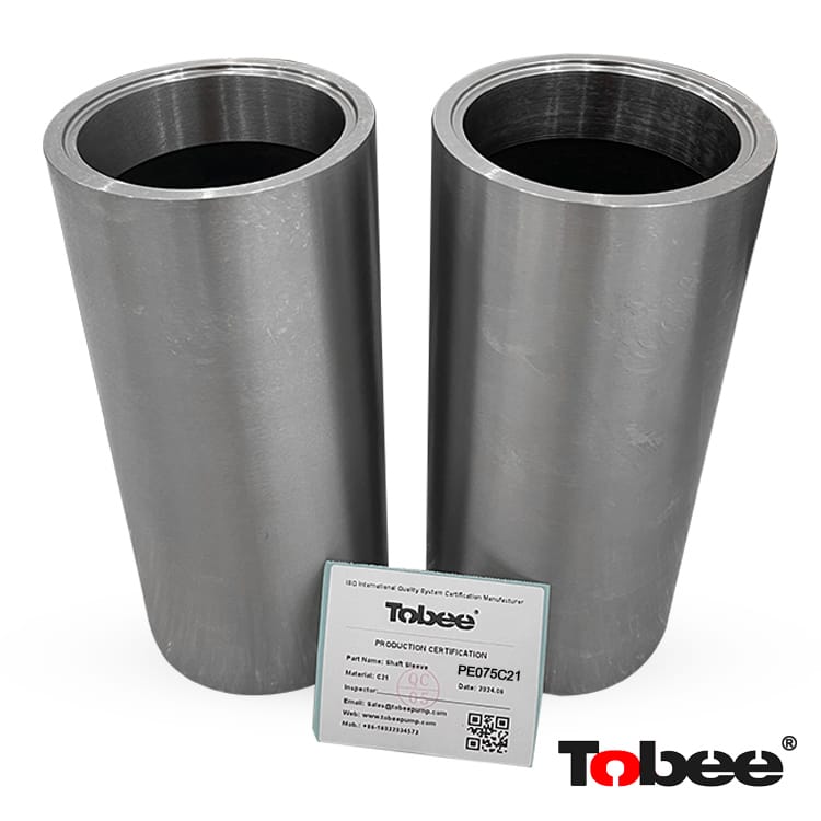 Slurry Pump Wearing Parts Shaft Sleeves PF075C21