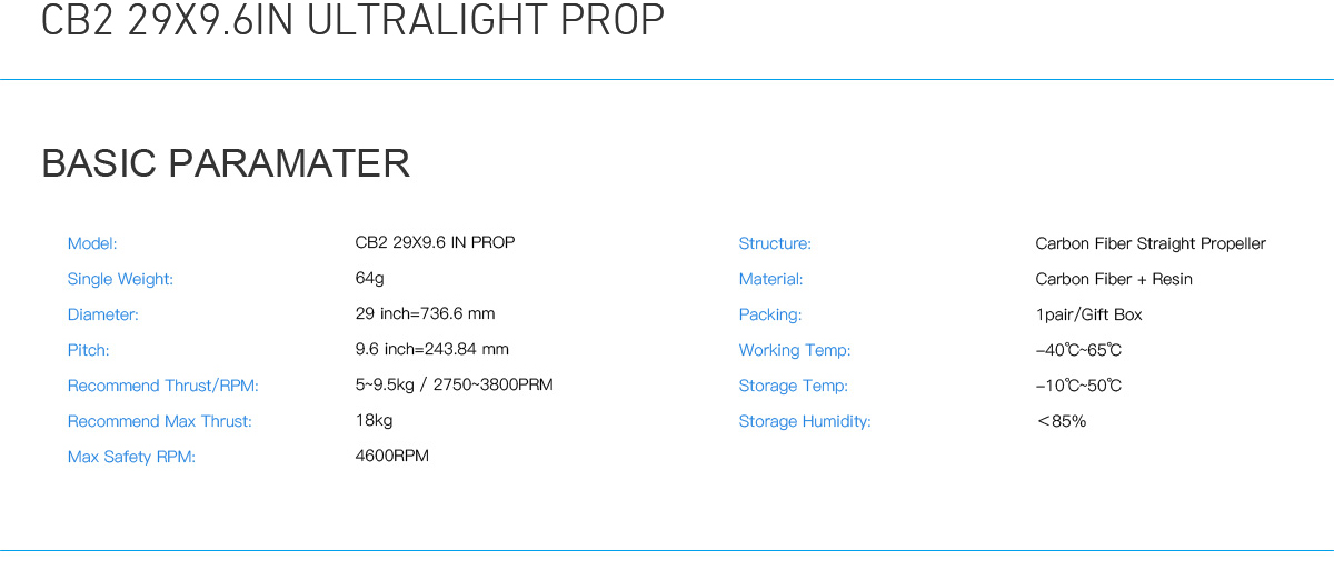 CB2 29X9.6IN ULTRALIGHT PROP