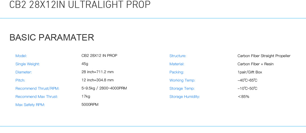 CB2 28X12IN ULTRALIGHT PROP