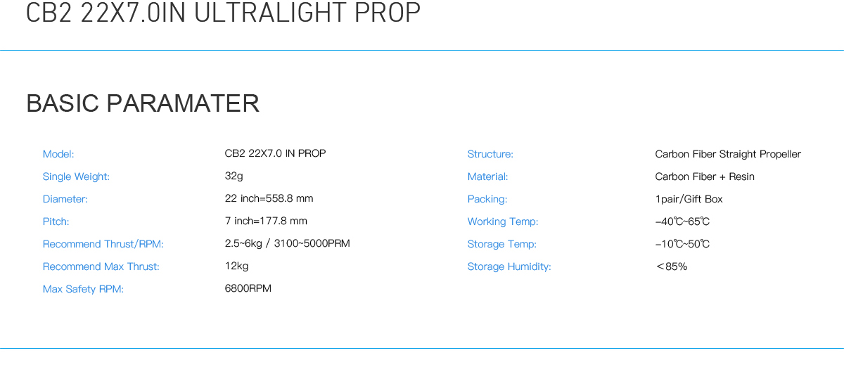 CB2 22X7.0IN ULTRALIGHT PROP