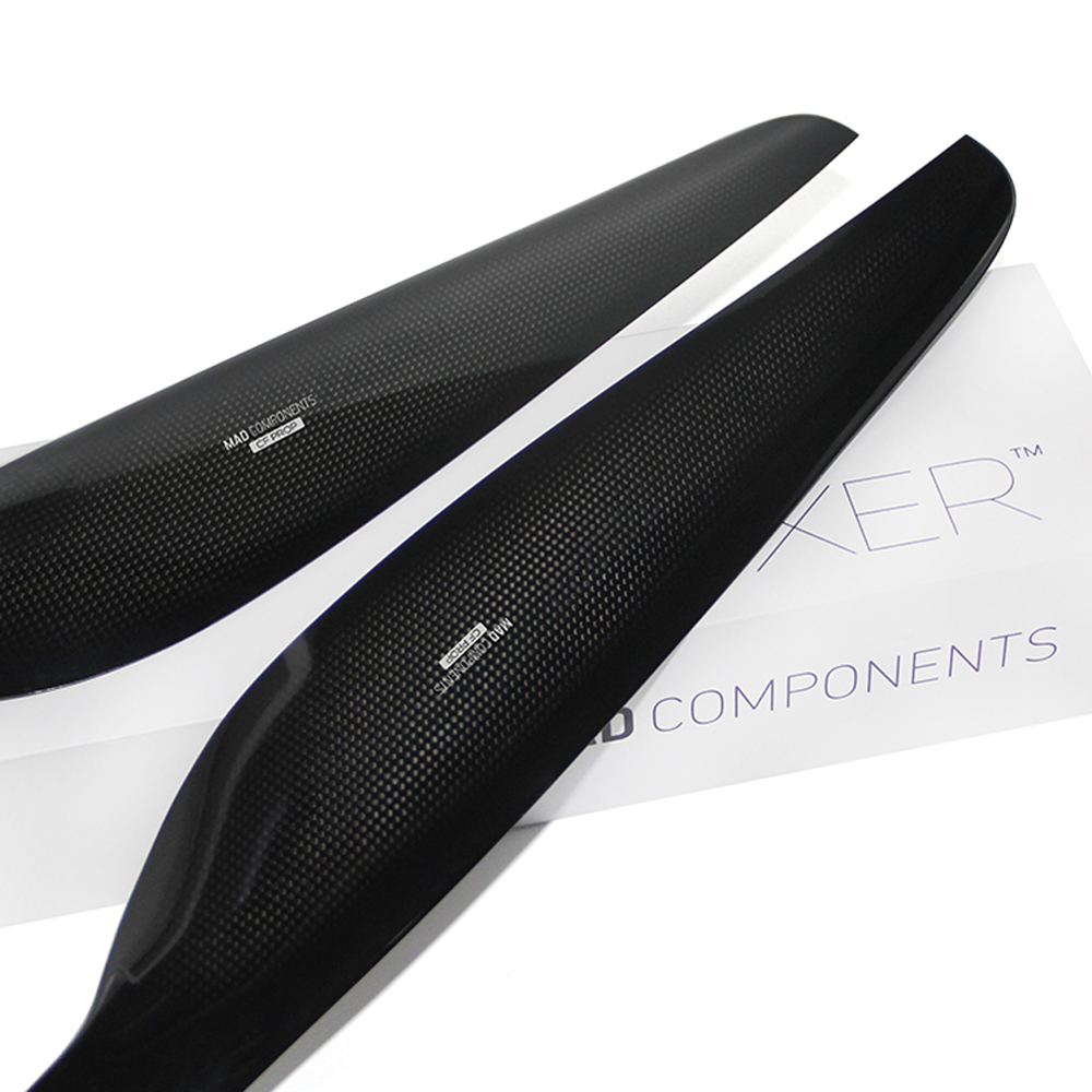 FLUXER 40×13.1 in glossy series carbon fiber propeller for large and heavy delivery drone multirotor CW+CCW 1 Pair