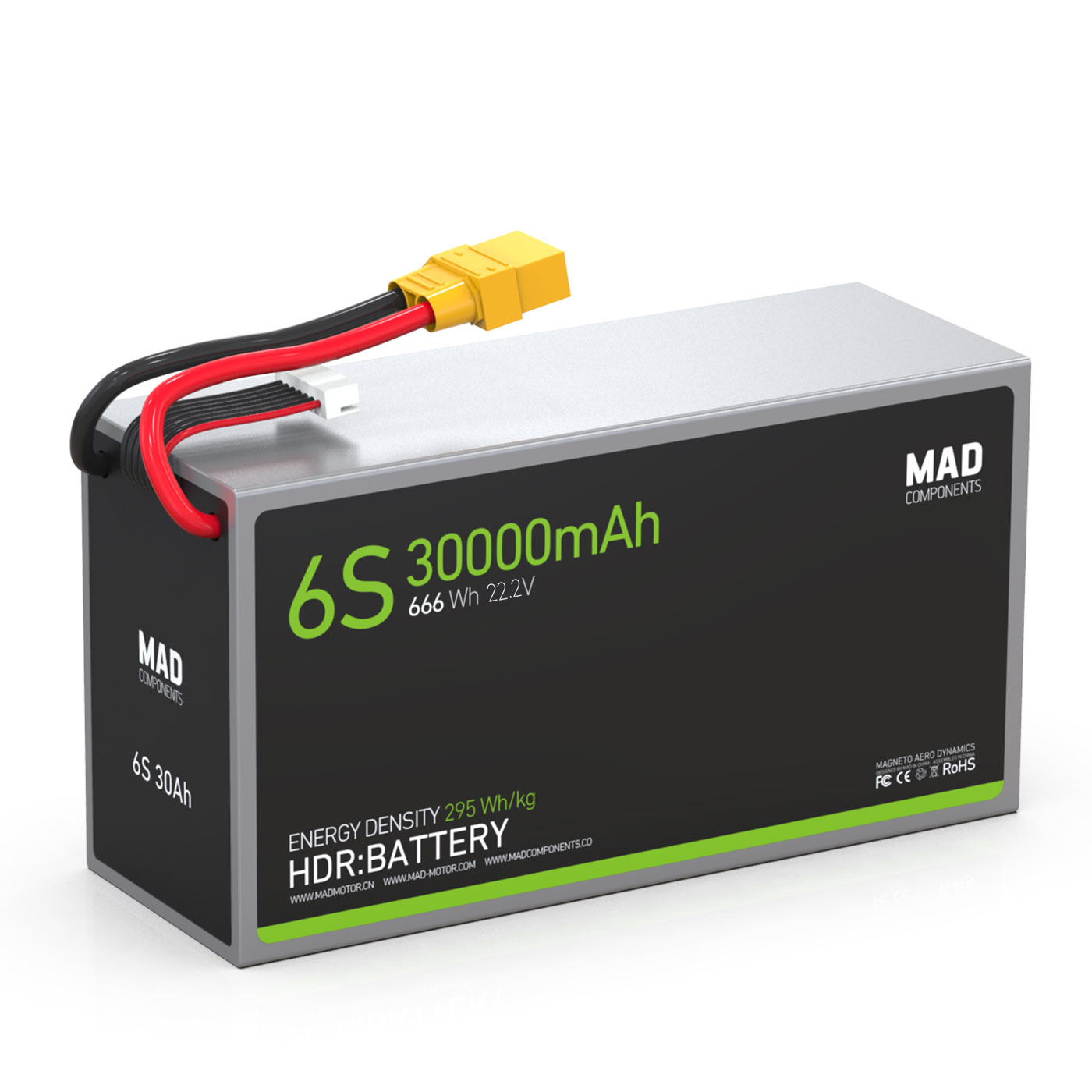 6S 30Ah High Power Density Light Weight Drone Solid State Lithium Battery