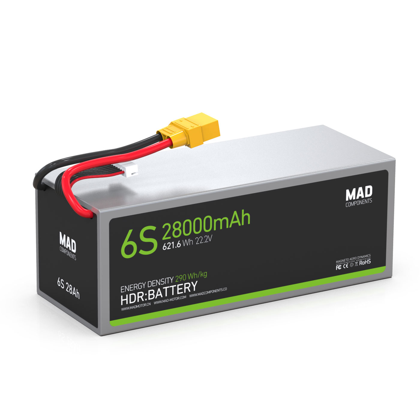 6S 28 Ah(27.5Ah) High Power Density Light Weight Drone Solid State Lithium Battery