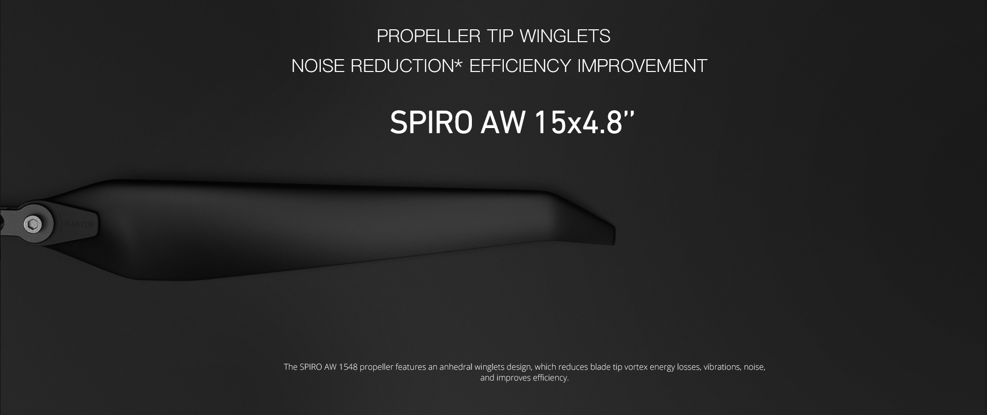 15x4.8 inch SPIRO AW polymer folding propeller for drone multirotor CW+CCW 1 pair