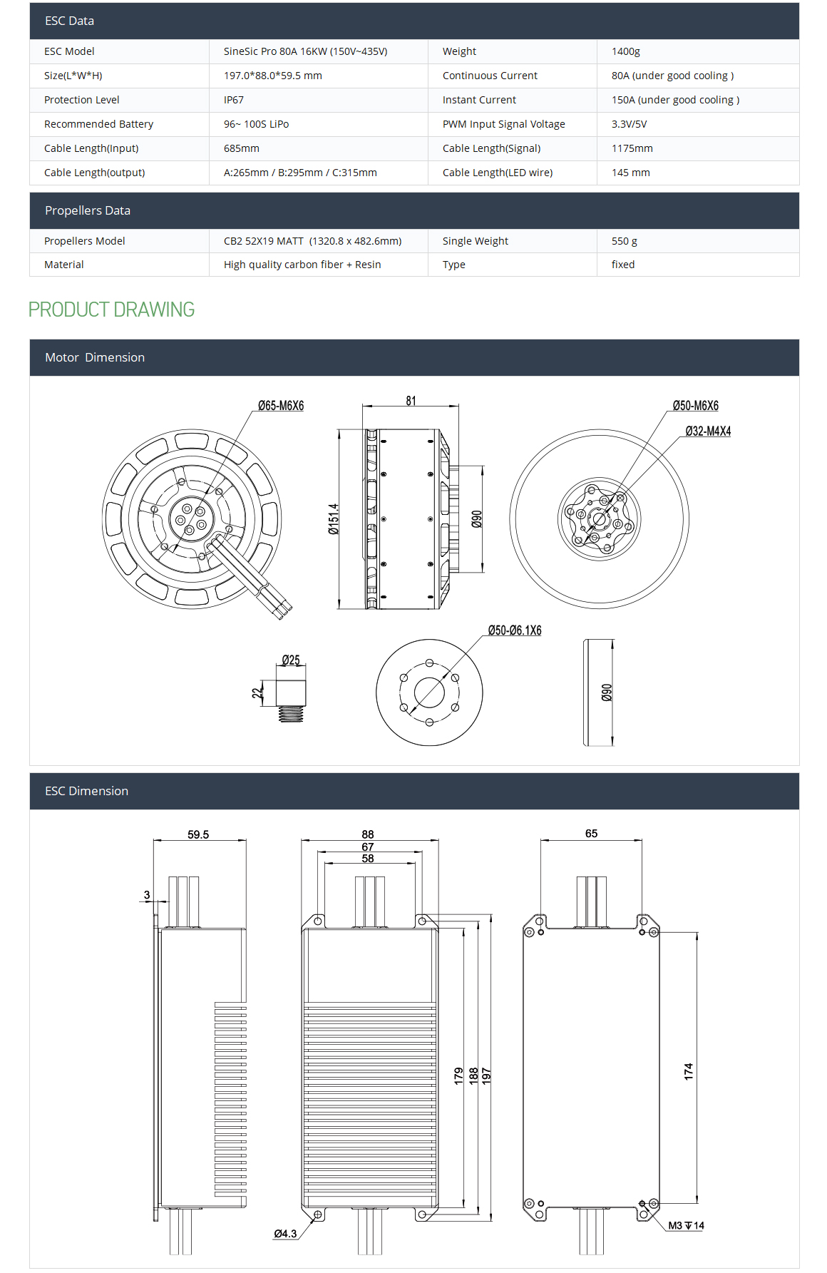 MAD Hummingbird HB30 52X19 electric motor for large-scale multi-rotor/e-VTOL drones capable of carrying heavy loads flying car ,delivery drone,urban mobility