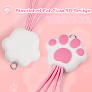 CWC Funny Cute Pink Cat Claw 3in1 Charging Cable Cartoon Multiple Keychain Mobile Phone 3 in 1 USB Charging Cable
