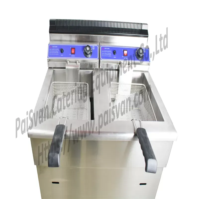 Commercial Cast Iron Table Top Gas Deep Fryer GF-181/C with Cabinet