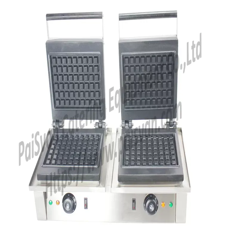 High Quality Professional Electric Commercial Waffle Baker SWF-2 Waffle Making Machine