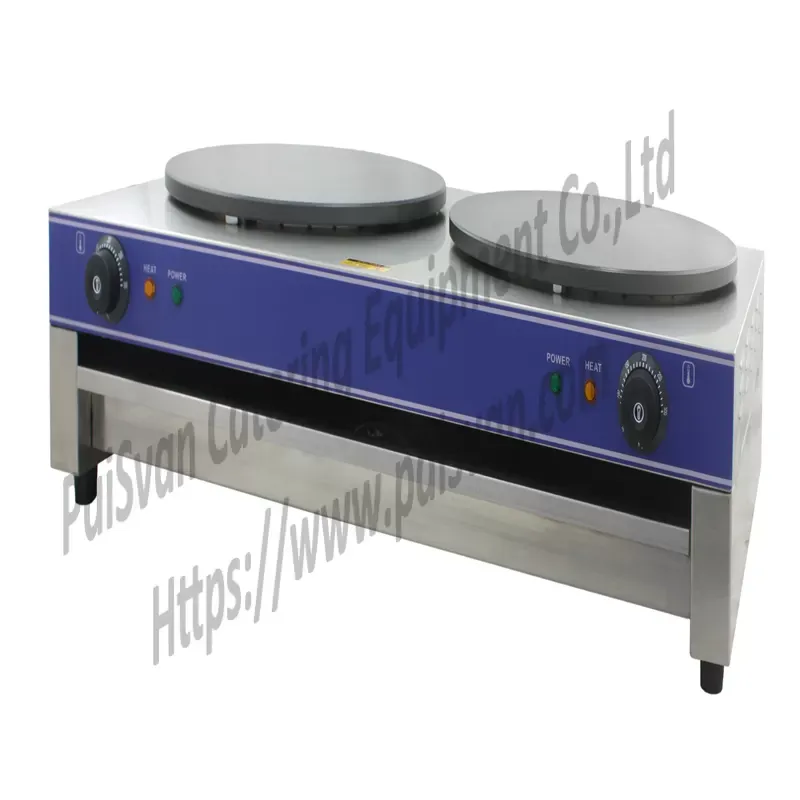 Double Plate Stainless Steel Electric Commercial Crepe Maker ECM-2