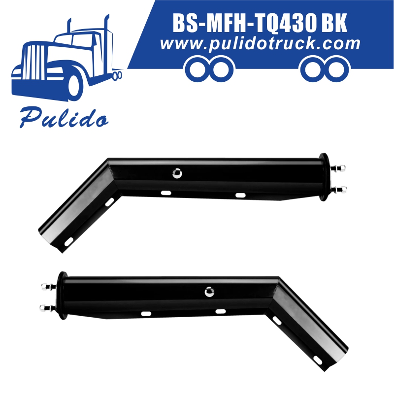 Black Steel Straight Heavy Duty Mud Flap Hangers