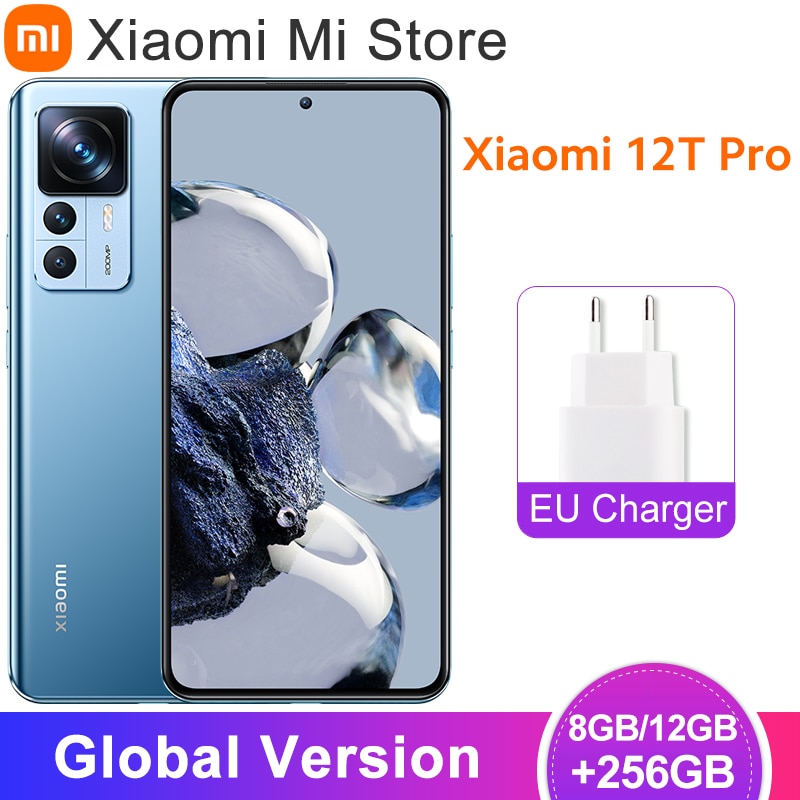 【World Premiere】Global Version Xiaomi 12T Pro Smartphone 8/12GB+256GB Snapdragon 8+ Gen 1 200MP OIS Camera 120W Charge 5000mAh