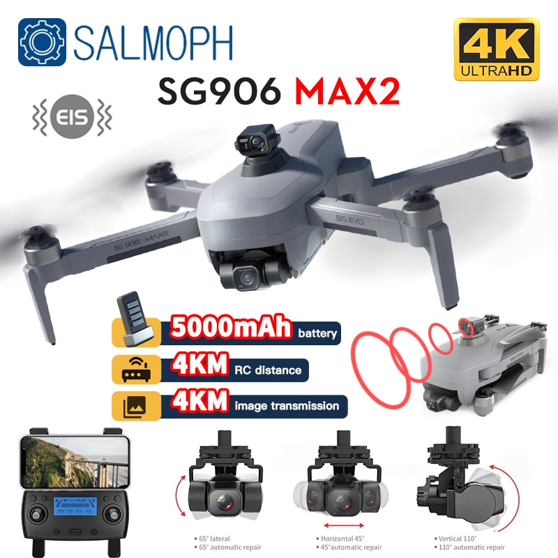 SG906 MAX 1 / Pro 2 Professional FPV 4K Camera Drone with 3-Axis Gimbal 4KM Brushless GPS Quadcopter Obstacle Avoidance RC Dron