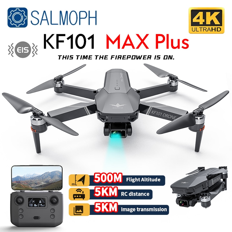 KF101 MAX Plus Drone Professional With 4K Camera 5KM WIFI 500m Height EIS 3-axis Gimbal FPV Brushless Quadcopter RC GPS Dron