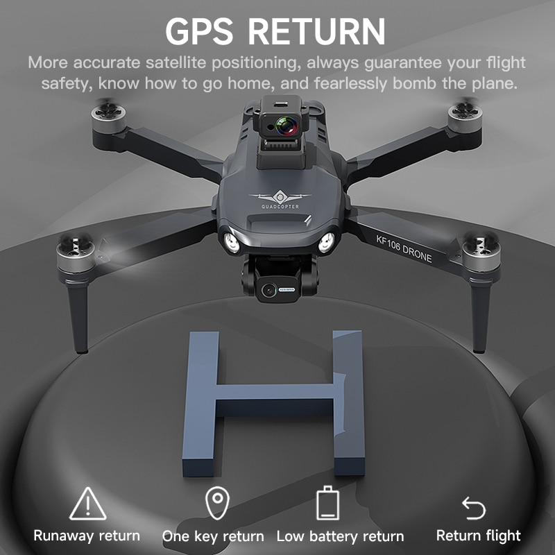 KF106 / KF106MAX 4K Professional Drone With HD Camera Obstacle Avoidance 3-Axis Gimbal 5G WiFi GPS Brushless Quadcopter RC Dron