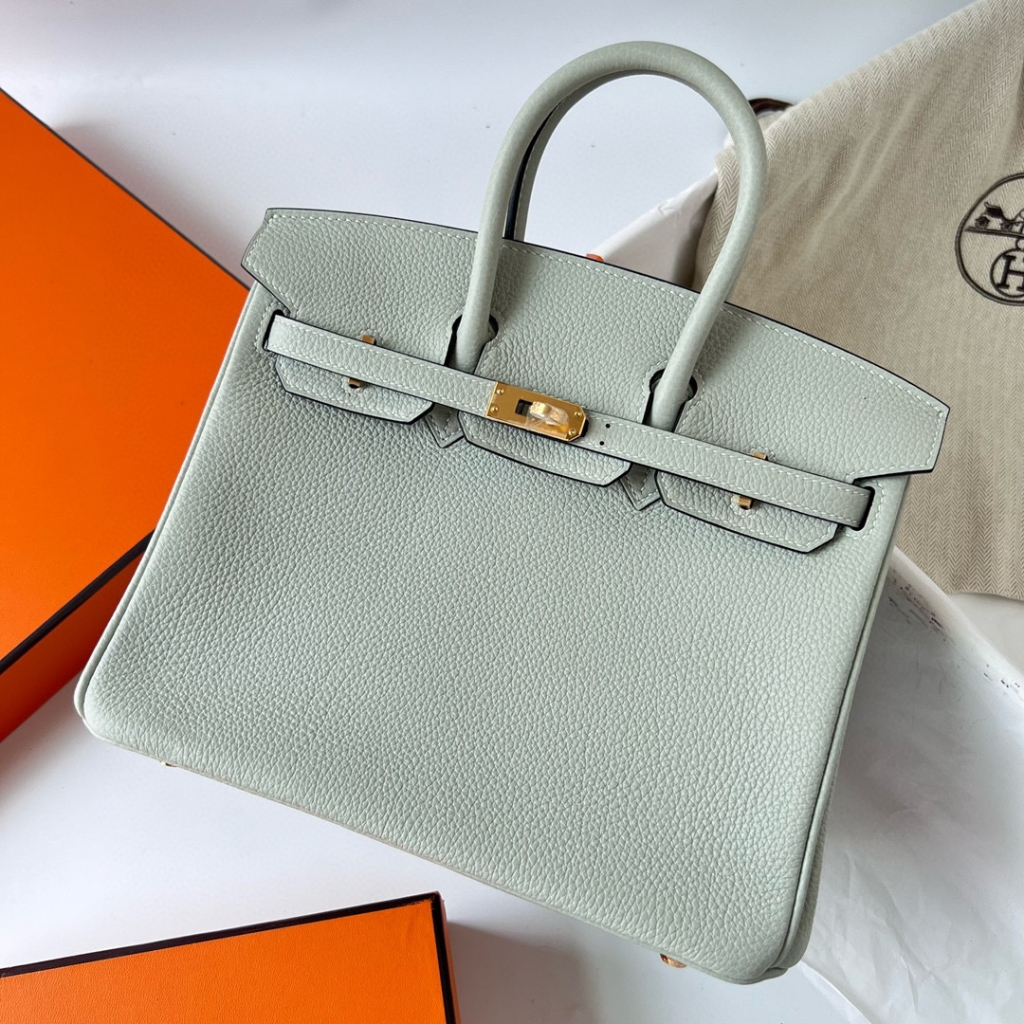 BIRKIN 25CM TAURILLON CLEMENCE 0W GRIS NEVE GHW