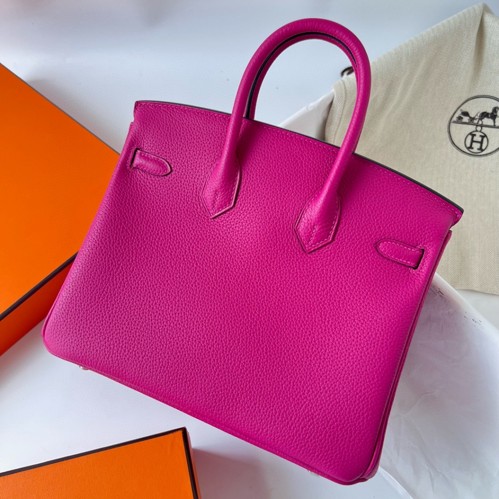 BIRKIN 25CM TAURILLON CLEMENCE L3 ROSE POUPRE PHW BIRKIN 25CM TAURILLON CLEMENCE L3 ROSE POUPRE PHW