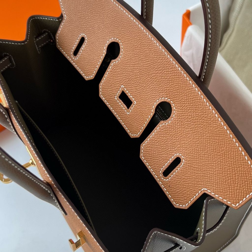 BIRKIN 25CM SELLIER EPSOM 37 GOLD/18 ETOUPE GHW