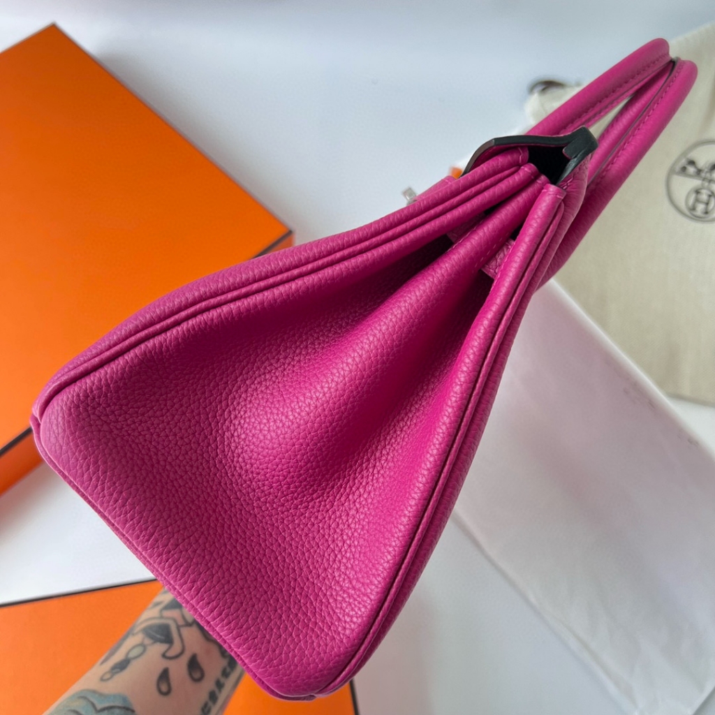 BIRKIN 25CM TAURILLON CLEMENCE L3 ROSE POUPRE PHW BIRKIN 25CM TAURILLON CLEMENCE L3 ROSE POUPRE PHW
