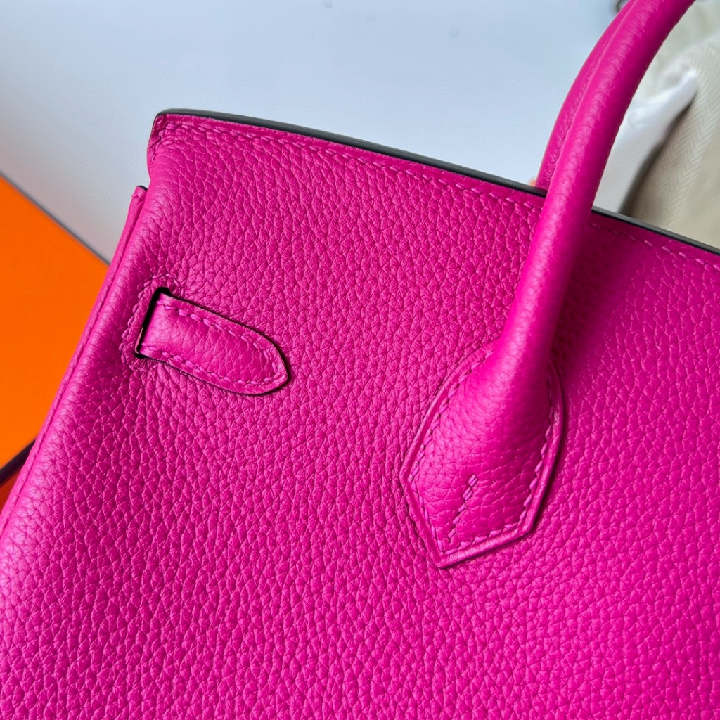 BIRKIN 25CM TAURILLON CLEMENCE L3 ROSE POUPRE PHW BIRKIN 25CM TAURILLON CLEMENCE L3 ROSE POUPRE PHW
