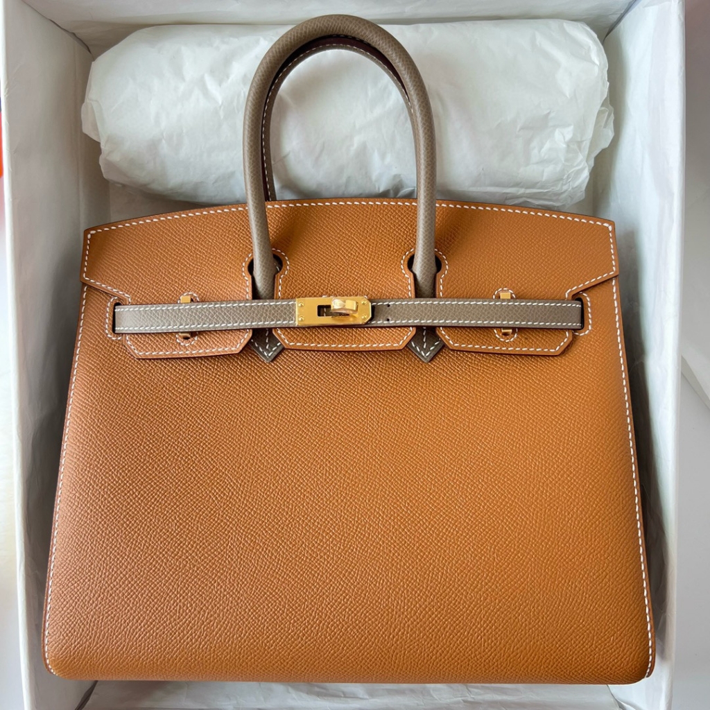 BIRKIN 25CM SELLIER EPSOM 37 GOLD/18 ETOUPE GHW BIRKIN 25CM SELLIER EPSOM 37 GOLD/18 ETOUPE GHW