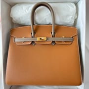 BIRKIN 25CM SELLIER EPSOM 37 GOLD/18 ETOUPE GHW
