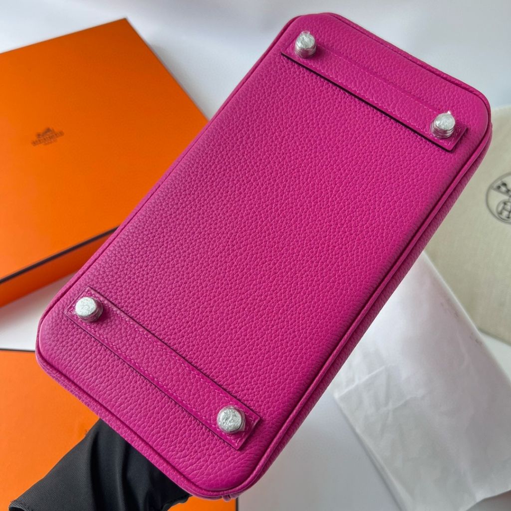 BIRKIN 25CM TAURILLON CLEMENCE L3 ROSE POUPRE PHW