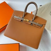 BIRKIN 25CM SELLIER EPSOM 37 GOLD/18 ETOUPE GHW