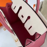 BIRKIN 25CM SELLIER EPSOM 10 CRAIE/1Q ROSE CONFETTI FROSTED GOLD HARDWARE