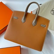 BIRKIN 25CM SELLIER EPSOM 37 GOLD/18 ETOUPE GHW