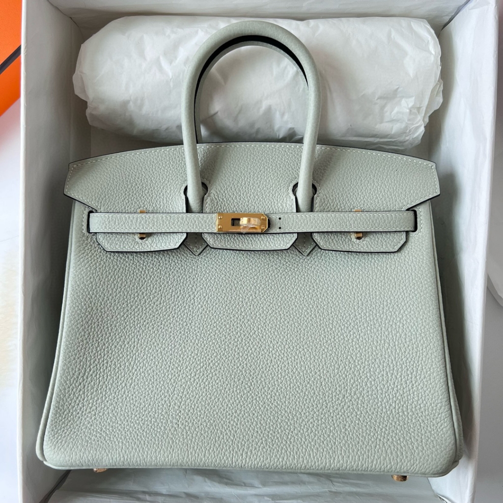 BIRKIN 25CM TAURILLON CLEMENCE 0W GRIS NEVE GHW